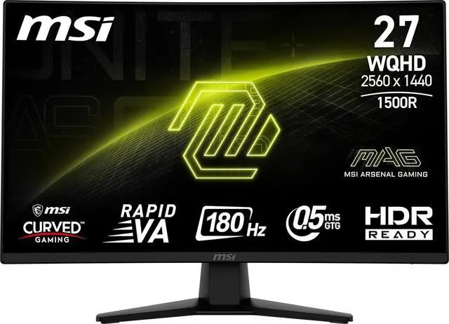 Main image of MSI 27" 180 Hz Rapid VA QHD Gaming Monitor Adaptive Sync 89% Adobe RGB 93% DCI-P3 128% sRGB MAG 274CQF