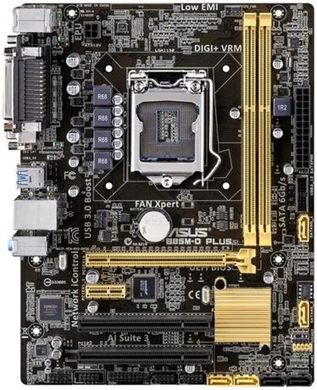 Main image of ASUS B85M-D PLUS Intel LGA B85 1150 Mini-ATX Desktop Motherboard A