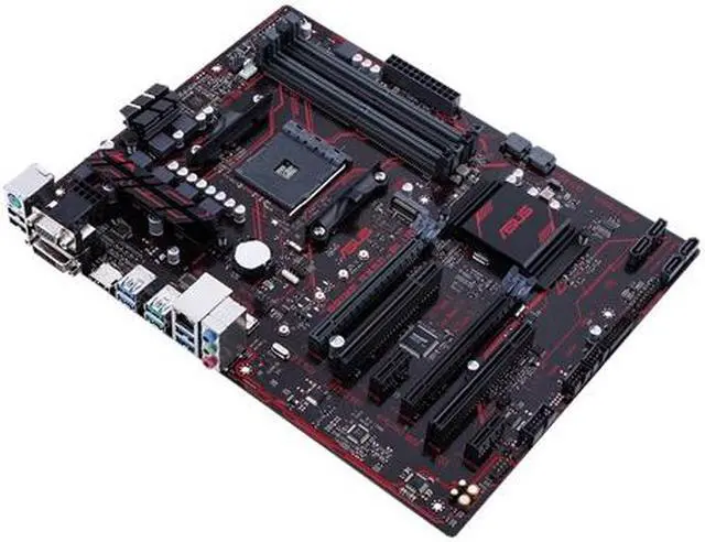 Alt view image 2 of 5 - ASUS PRIME B350-PLUS B350 AMD Socket AM4 ATX Gaming Motherboard M.2 A