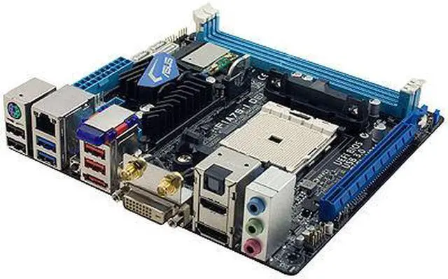 Alt view image 2 of 3 - ASUS F1A75-I DELUXE A75 FM1 Mini ITX Motherboard A