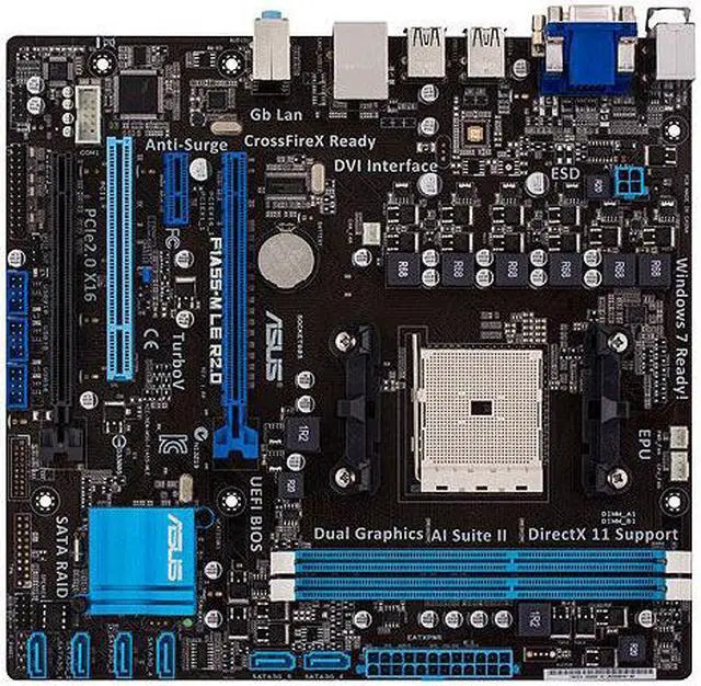 Main image of ASUS F1A55-M LE R2.0 AMD Socket A55 FM1 Extended ATX Desktop Motherboard A