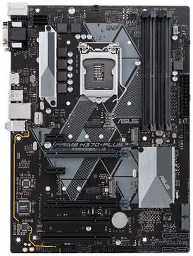 Alt view image 2 of 5 - ASUS PRIME H370-PLUS Intel LGA H370 1151 ATX M.2 Desktop Motherboard B