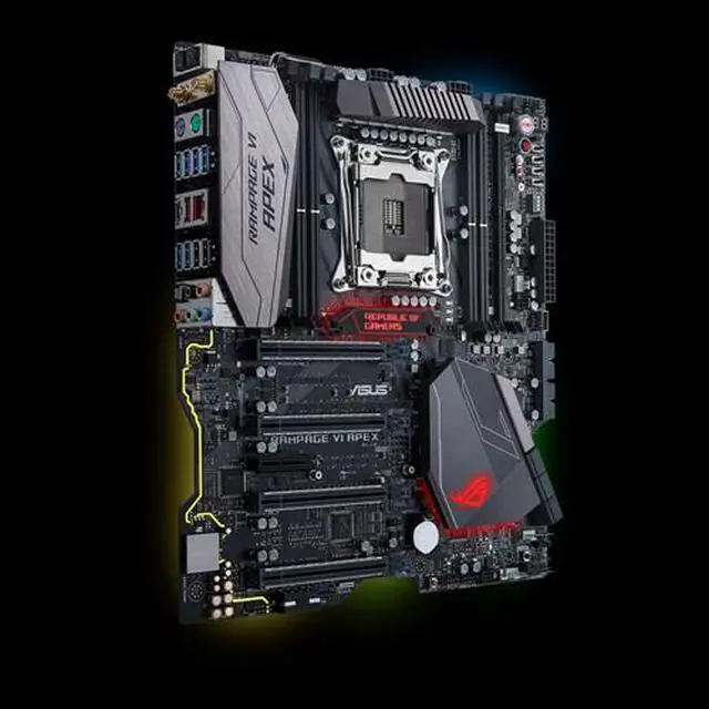 Alt view image 3 of 5 - ASUS ROG RAMPAGE VI APEX Intel LGA2066 DDR4 M.2 X299 EATX Motherboard