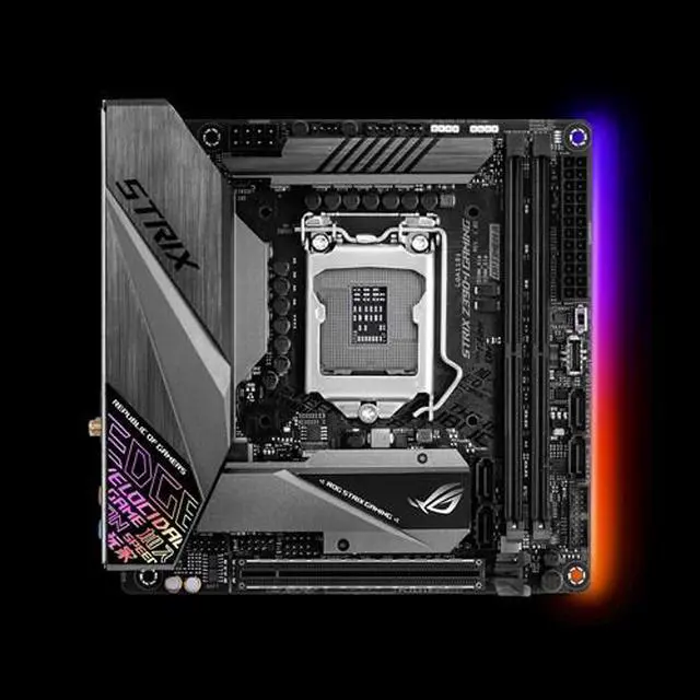 Main image of ASUS ROG STRIX Z390-I GAMING Intel Z390 1151 LGA MicroATX Desktop Motherboard B
