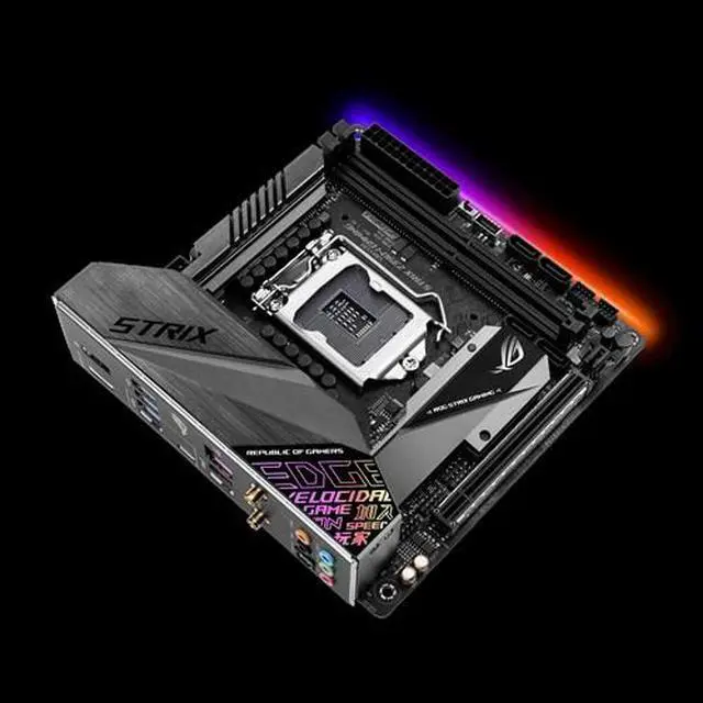Alt view image 5 of 6 - ASUS ROG STRIX Z390-I GAMING Intel Z390 1151 LGA MicroATX Desktop Motherboard B