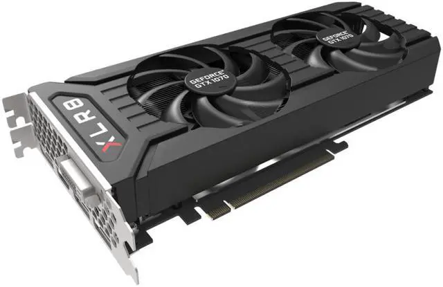 Alt view image 2 of 2 - PNY GeForce GTX 1070 8GB XLR8 OC Dual Fan VCGGTX10708XGPB-OC-BB Video Card GPU