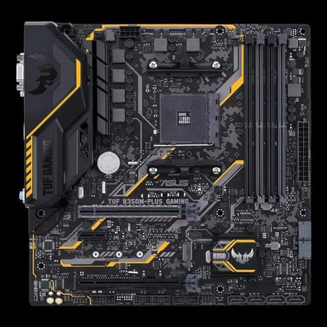 Main image of ASUS TUF B350M-PLUS GAMING AMD Socket B350 AM4 MicroATX Desktop Motherboard B