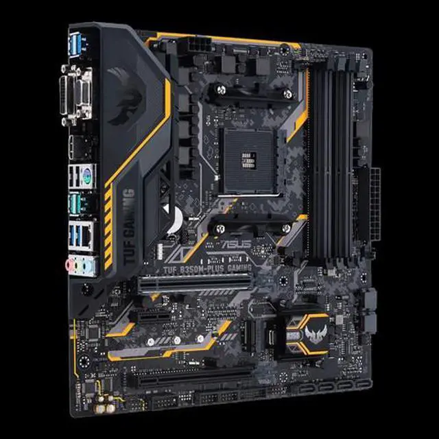 Alt view image 2 of 3 - ASUS TUF B350M-PLUS GAMING AMD Socket B350 AM4 MicroATX Desktop Motherboard B