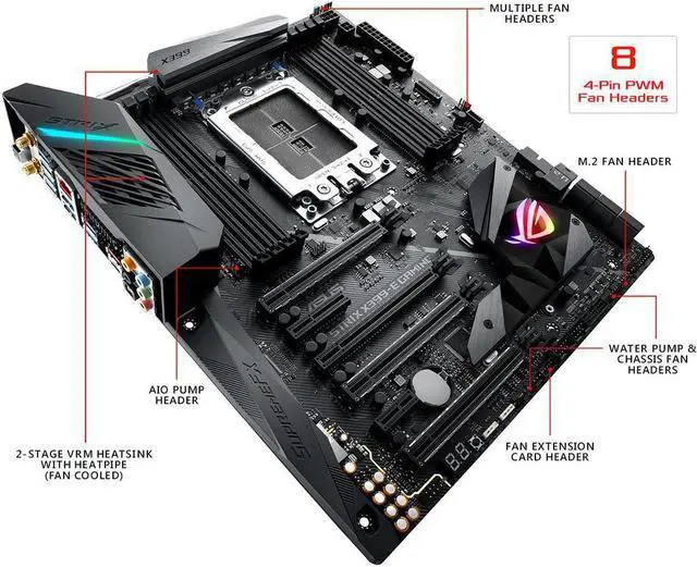 Alt view image 3 of 4 - ASUS ROG STRIX X399-E GAMING AMD Socket TR4 Extended ATX Desktop Motherboard B