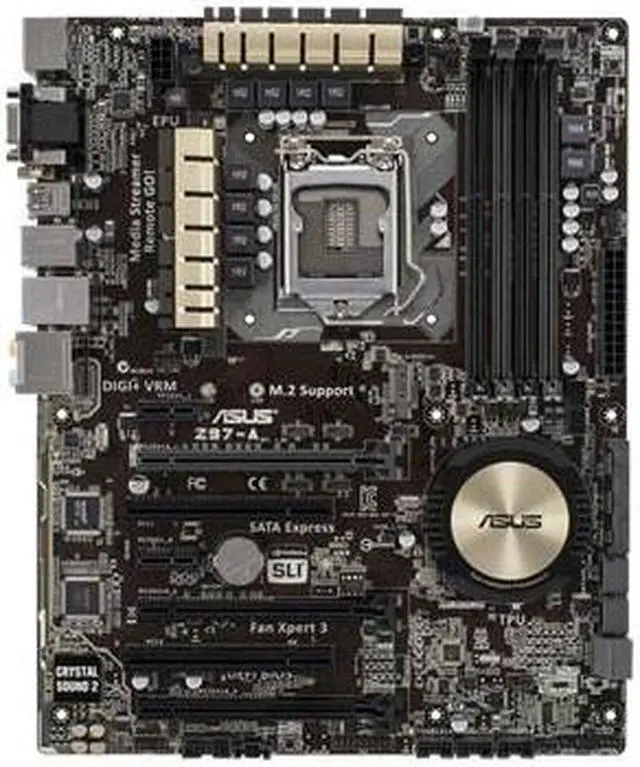 Main image of ASUS Z97-A Z97 ATX Motherboard LGA 1150 Intel Gen 4 & 5 M.2 SLI A