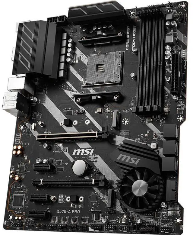 Alt view image 8 of 10 - MSI X570-A PRO AM4 SATA 6Gb/s M.2 USB 3.2 Gen 2 HDMI ATX  AMD Motherboard