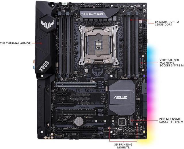 Alt view image 3 of 4 - ASUS TUF X299 MARK 2 Intel X299 2066 LGA ATX M.2 Desktop Motherboard B