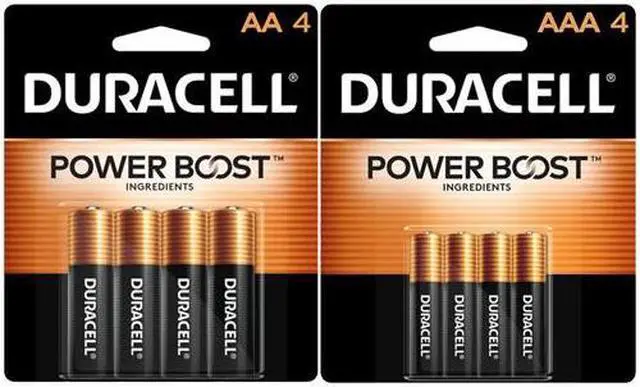 Main image of 4 AA + 4 AAA Duracell Alkaline Battery Combo (On Cards)