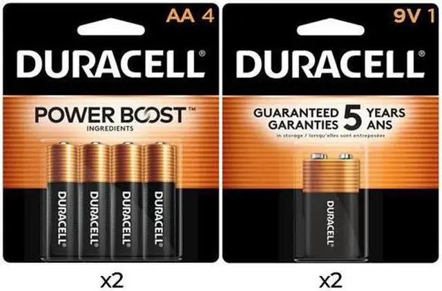 Main image of 8 AA + 2 9 Volt Duracell Alkaline Battery Combo (On Cards)