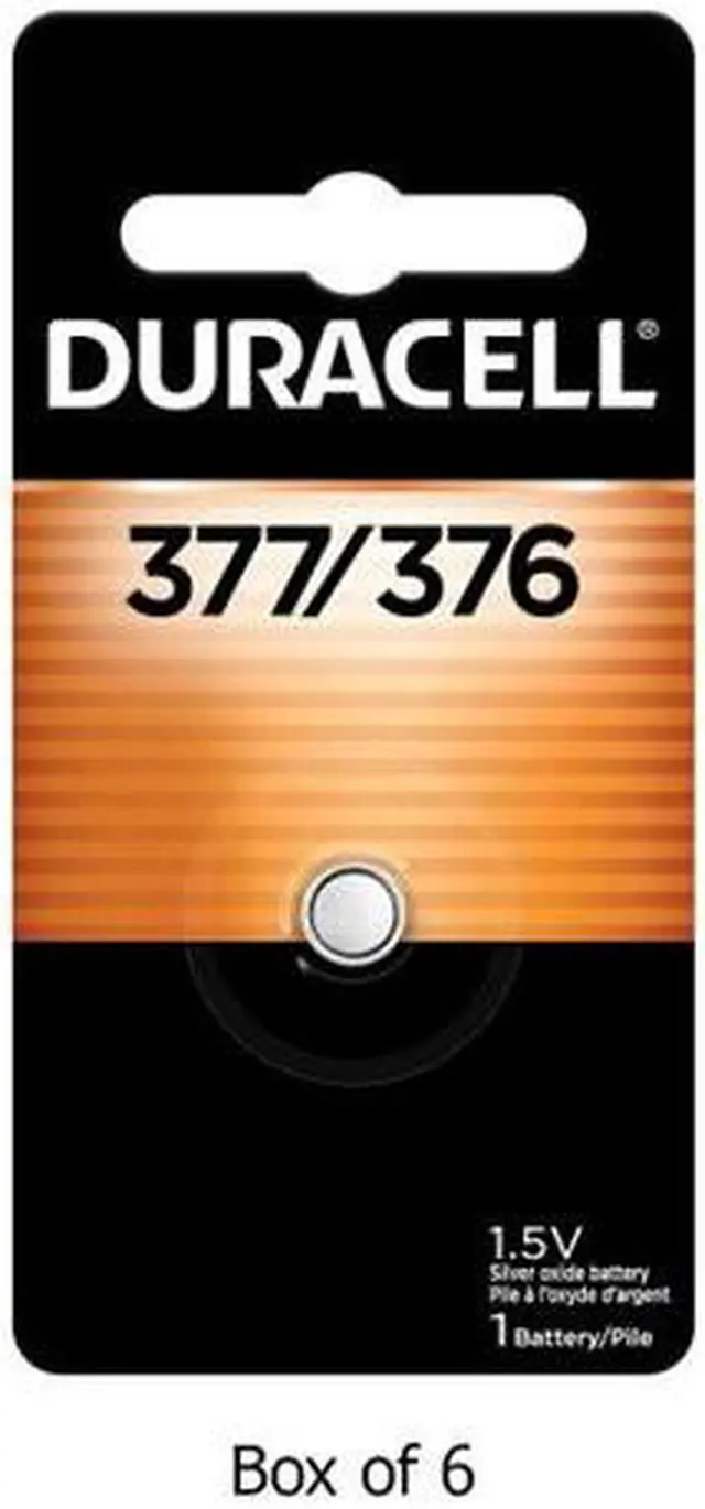 Main image of 377 / 376 Duracell Silver Oxide Button Batteries (Box of 6)
