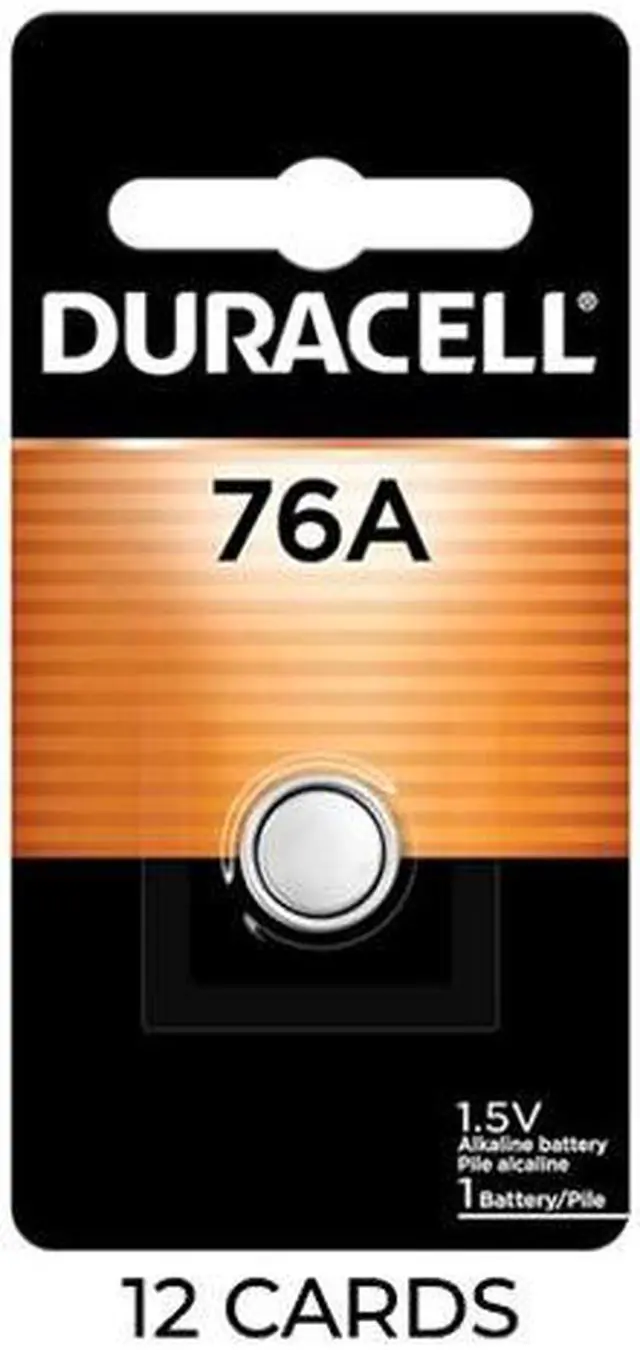 Main image of 12-Pack Duracell 76A Alkaline Button Battery (LR44, A76)