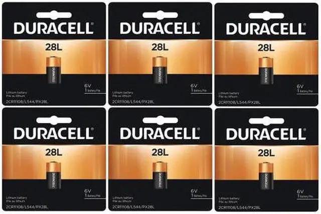 Main image of 6-Pack Duracell 28L / PX28L, 2CR1/3N, L544 6 Volt Lithium Battery