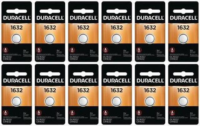 Main image of 12-Pack CR1632 Duracell 3 Volt Lithium Coin Cell Battery
