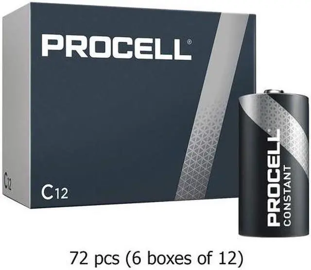 Main image of 72-Pack C Duracell Procell Constant PC1400 Alkaline Batteries (6 Boxes of 12)