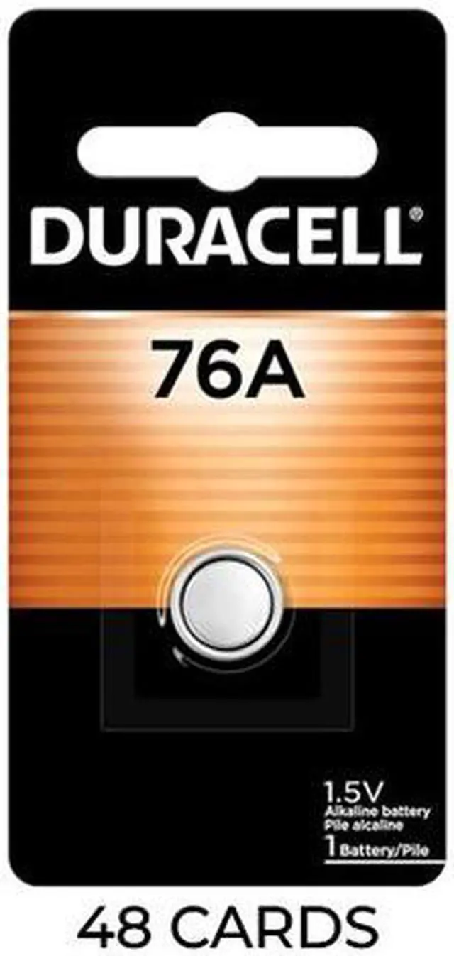 Main image of 48-Pack Duracell 76A Alkaline Button Battery (LR44, A76)