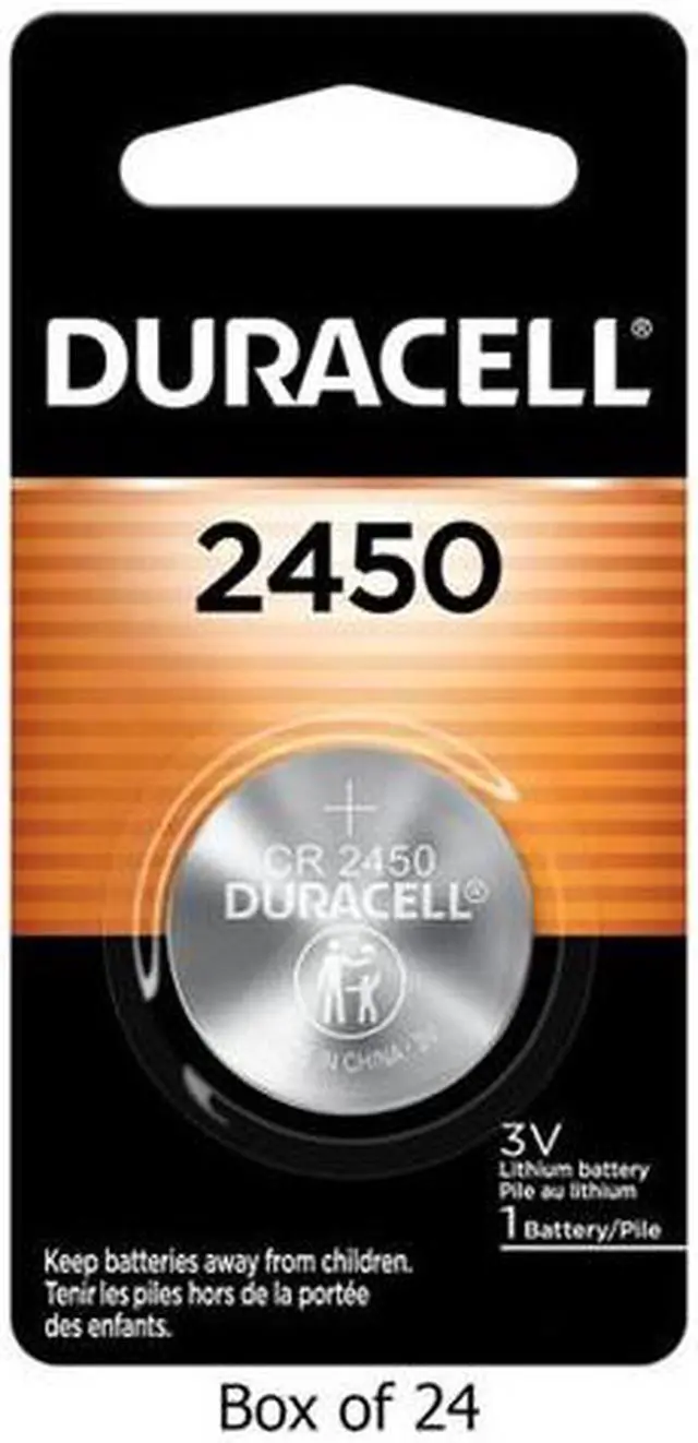 Main image of 24-Pack CR2450 Duracell 3 Volt Lithium Coin Cell Batteries