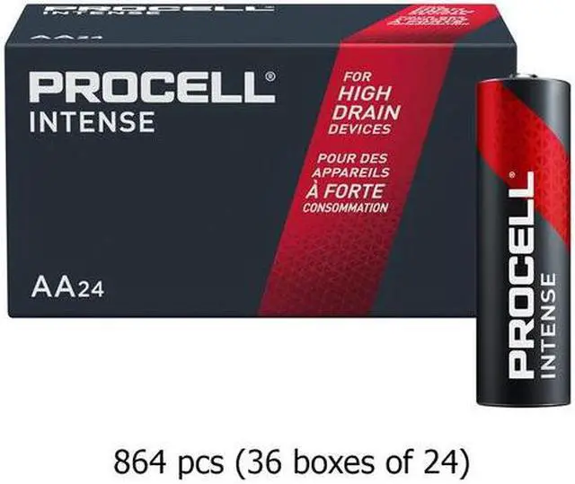 Main image of 864-Pack AA Duracell Procell Intense PX1500 Alkaline Batteries (36 Boxes of 24)