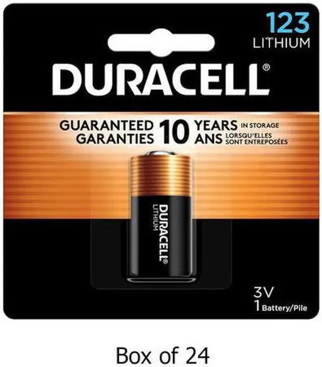 Main image of 24-Pack DL123A / CR123A Duracell 3 Volt Lithium Battery
