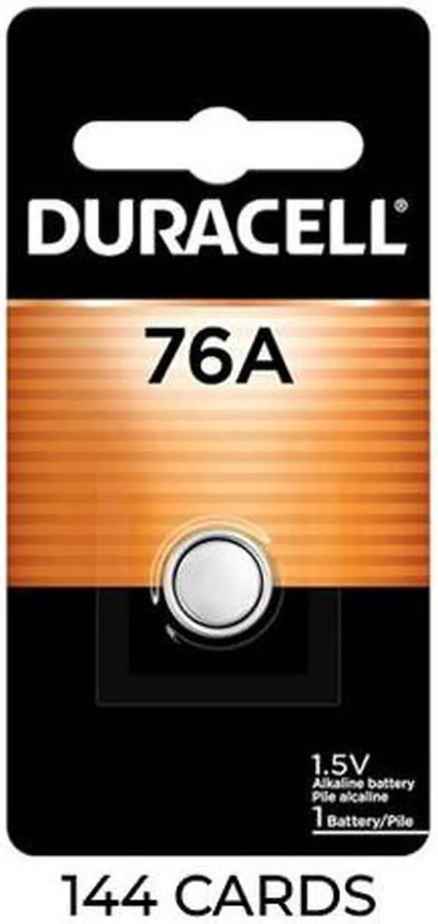 Main image of 144-Pack Duracell 76A Alkaline Button Battery (LR44, A76)
