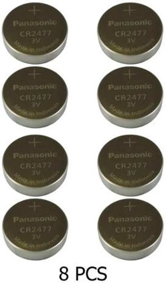 Main image of 8-Pack Panasonic CR2477 3 Volt Lithium Coin Cell Batteries