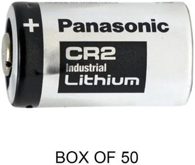 Main image of 50-Pack CR2 Panasonic Industrial 3 Volt Lithium Batteries