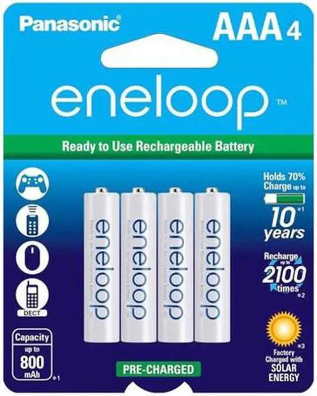 Main image of AAA NiMH Panasonic Eneloop 800 mAh Rechargeable Batteries (4 Card)