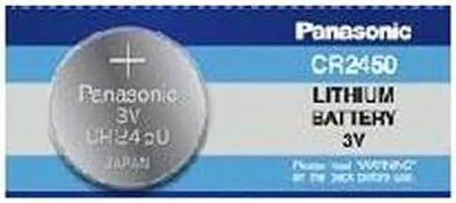 Main image of CR2450 Panasonic 3 Volt Lithium Coin Cell Batteries (carded)