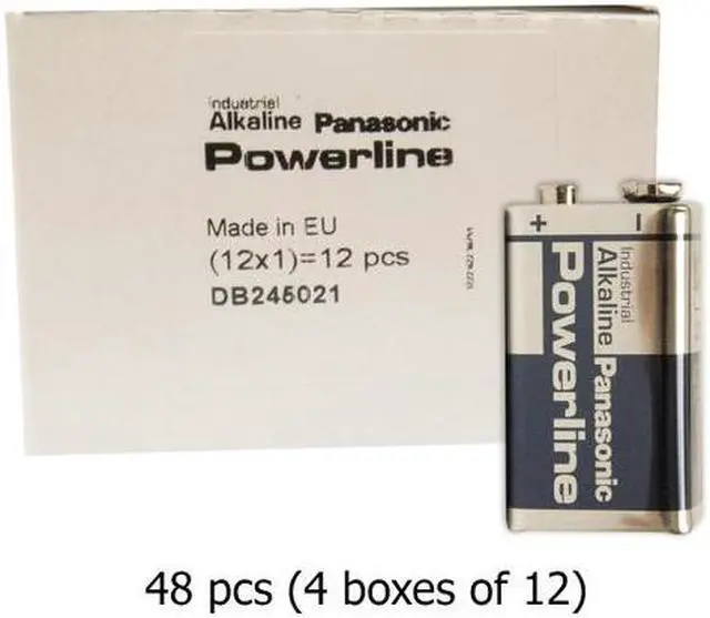 Main image of 48-Pack 9V Panasonic Powerline 6LR61AD1P Batteries
