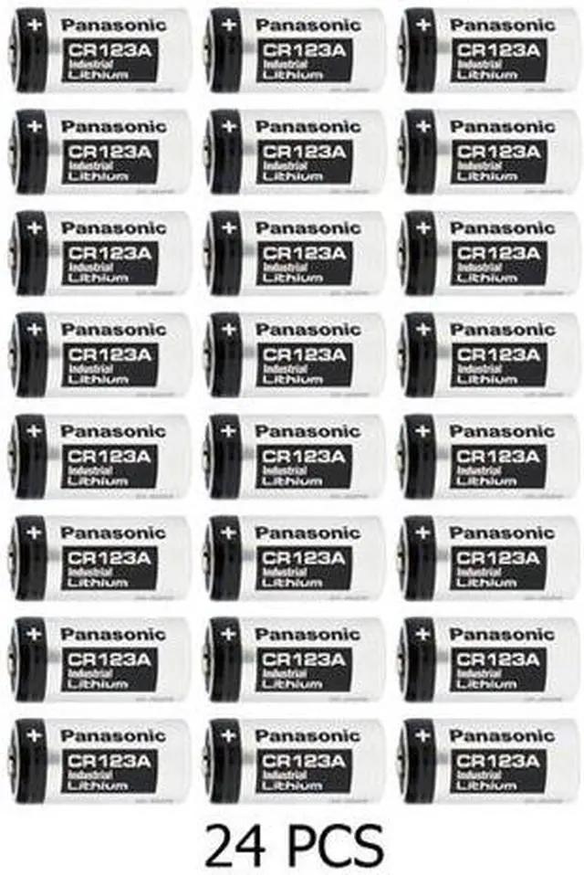 Main image of 24-Pack Panasonic Industrial CR123A 3 Volt Lithium Batteries