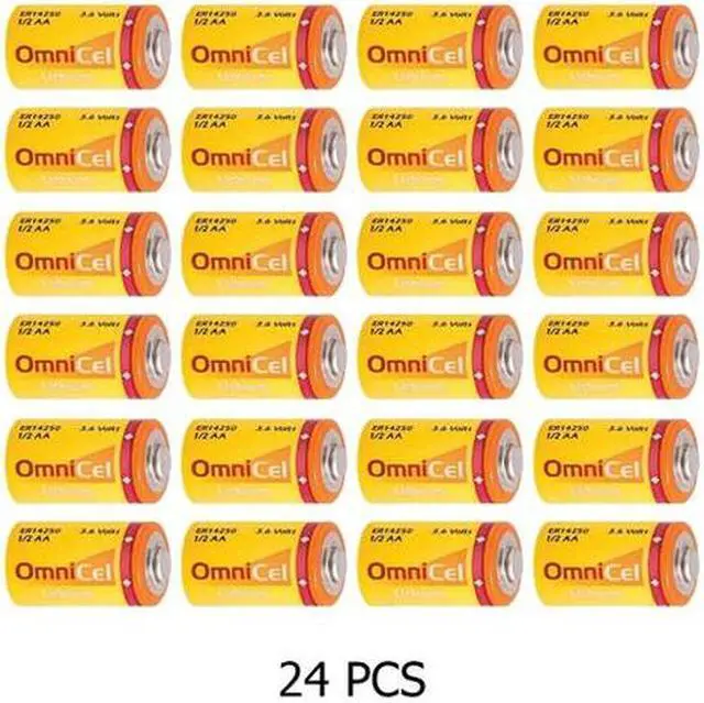Main image of 24-Pack ER14250 (LS14250) Omnicel 1/2 AA 3.6 Volt 1200mAh Primary Lithium Batteries