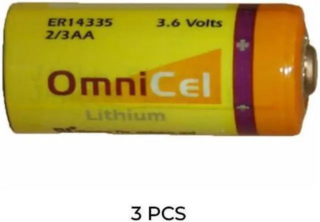 Main image of 3-Pack 2/3 AA Omnicel 3.6 Volt (ER14335) Primary Lithium Batteries (1650 mAh)