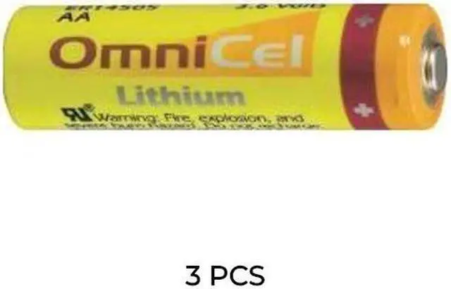 Main image of 3-Pack ER14505 Omnicel 3.6 Volt AA Primary Lithium Batteries (2400 mAh)
