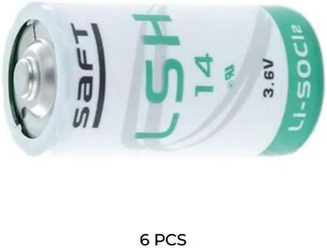 Main image of 6-Pack Saft LSH14 3.6 Volt C 5800 mAh Lithium Batteries
