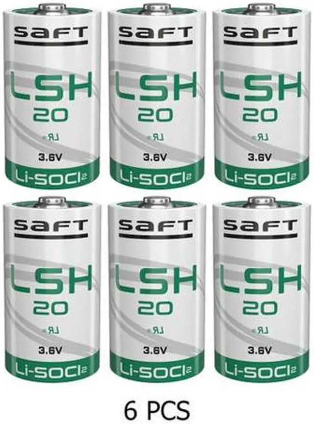 Main image of 6-Pack Saft LSH20 3.6 Volt D 13000 mAh Lithium Batteries