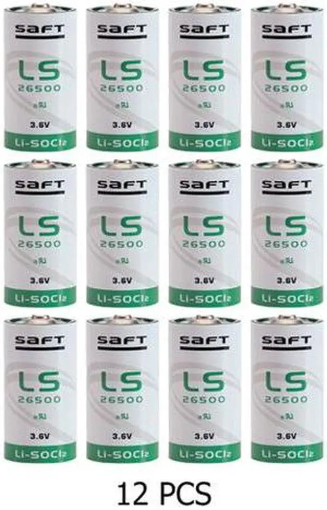 Main image of 12-Pack Saft LS26500 3.6 Volt C 7700 mAh Lithium Batteries