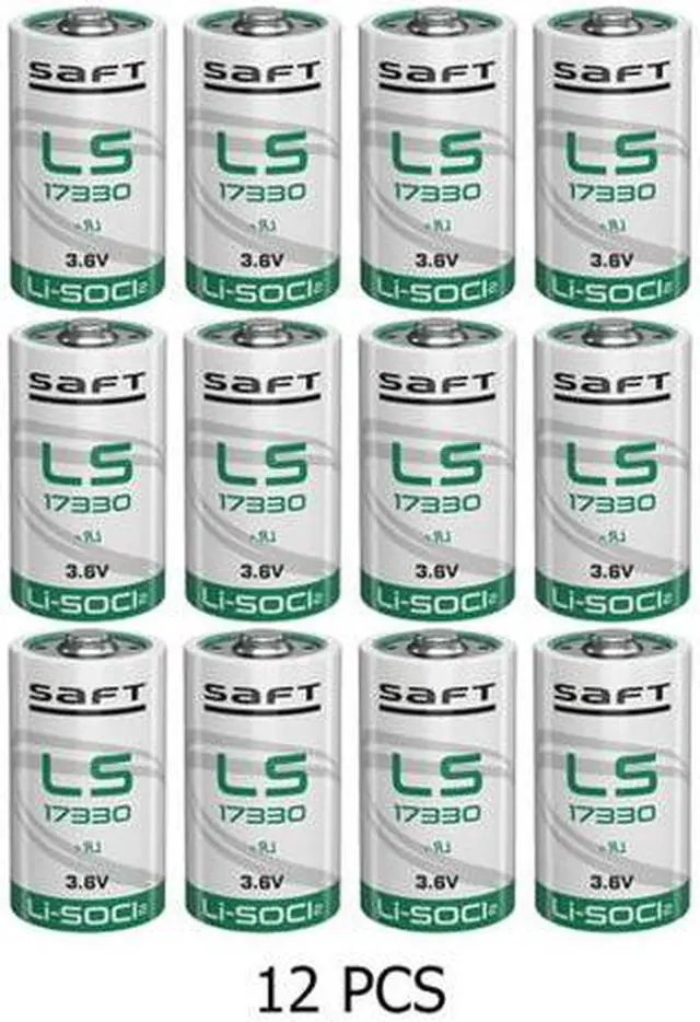 Main image of 12-Pack SAFT LS17330 (ER17730) 3.6 Volt 2/3 A 2100 mAh Lithium Batteries