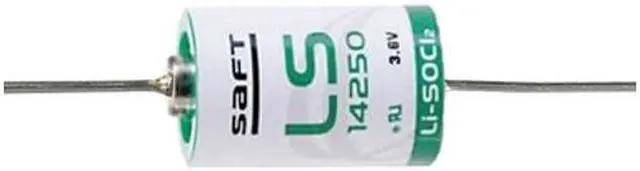 Main image of LS14250 (ER14250) Saft 3.6 Volt 1/2 AA Lithium Battery (1200 mAh) with Axial Terminals