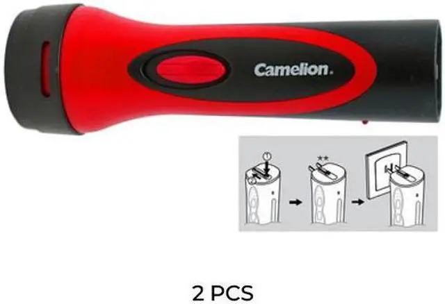 Main image of 2-Pack 6 LED Rechargeable Plug-In Emergency Ready Flashlight