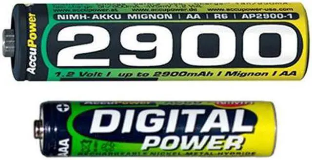 Main image of 8 x AAA (1200 mAh) + 8 x AA (2900 mAh) NiMH AccuPower Batteries