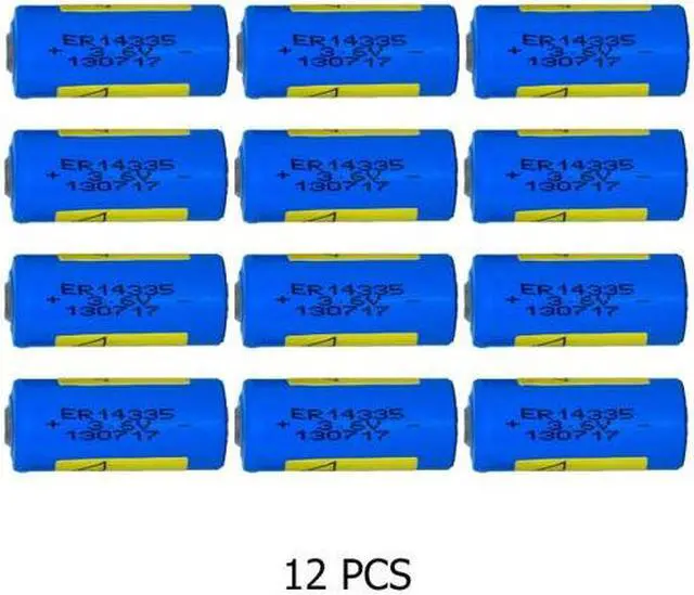 Main image of 12-Pack 3.6 Volt ER14335 2/3 AA 1650 mAh Primary Lithium Batteries