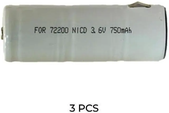 Main image of 3-Pack Welch Allyn 72200 Replacement 3.5 Volt NiCd Medical Batteries for Welch Allyn Otoscope Handles