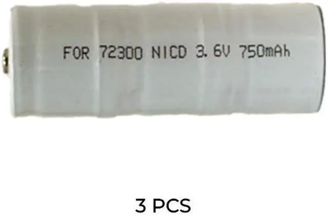 Main image of 3-Pack Welch Allyn 72300 Replacement 3.5 Volt NiCd Medical Batteries for Welch Allyn Otoscope Handles