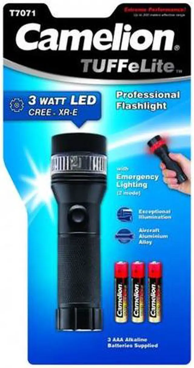 Main image of Camelion T7071 TUFFeLite 3Watt LED Cree XR-E Flashlight