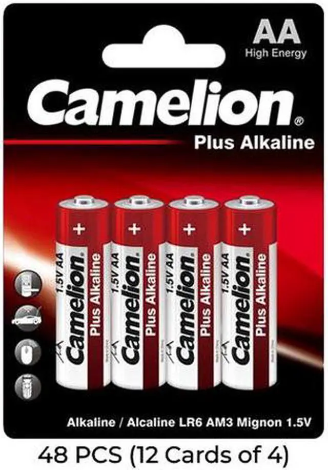 Main image of 48-Pack AA Camelion Plus Alkaline Eco Blister (12 Cards of 4)