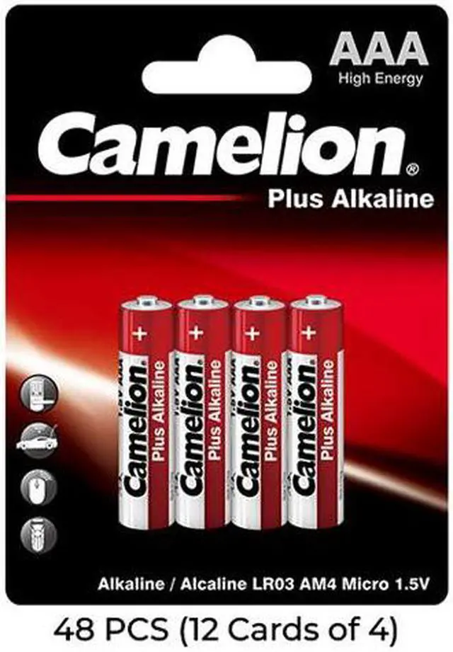 Main image of 48-Pack AAA Camelion Plus Alkaline Eco Blister (12 Cards of 4)
